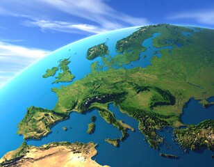 Obraz premium Aerial view of fragile world environment impacted by climate change in europe 4