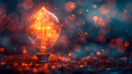 Abstract background with idea concept. Thinking, Success and Creativity