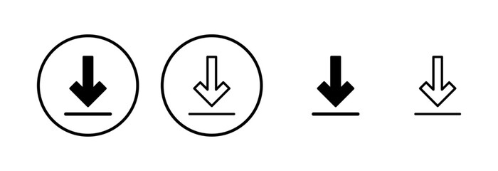 Download icon logo design. Download sign and symbol
