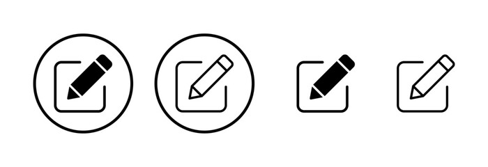 Edit icon logo design. edit document sign and symbol. edit text icon. pencil. sign up