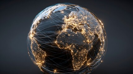 Global connectivity world map image