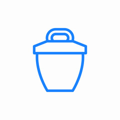 crucible building icon sign vector