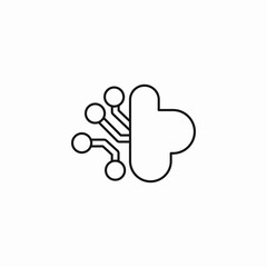 cloud connection icon icon sign vector