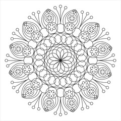 A cute floral abstract mandala vector pattern.