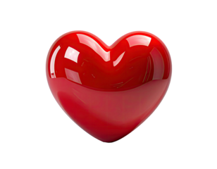 Glossy red heart graphic