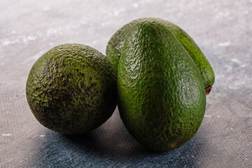 Raw ripe green juicy avocado
