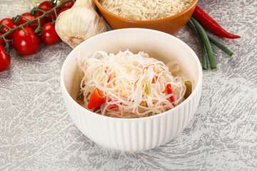 Asian glass rice noodle with vegetables