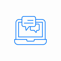 message board blue icon sign vector