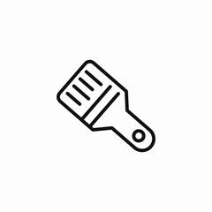 flat bristle paintbrush icon sign vector