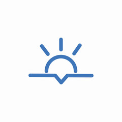 sun set icon sign vector