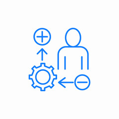 user configuration blue icon sign vector