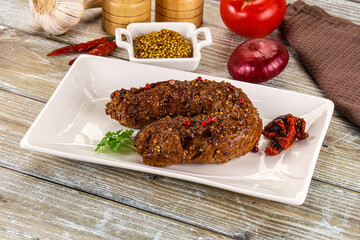 Baked pork tenderloin with mustard