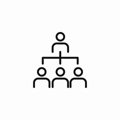 hierarchical team structure icon sign vector