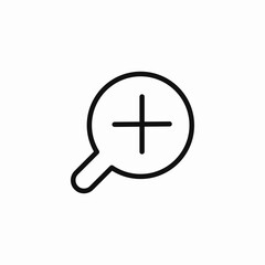 Obraz premium magnifying glass zoom in icon sign vector
