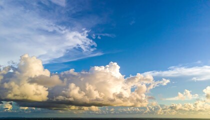 Obraz premium Beautiful Sky with Fluffy Clouds.