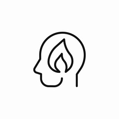 passionate mindset icon sign vector