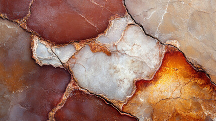 Obraz premium Closeup of rock art surface texture showcasing brown and orange shades 