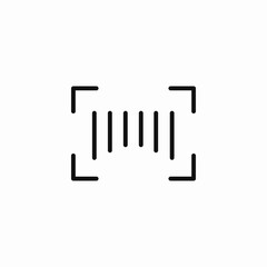 scanning barcode surrounded by brackets icon sign vector