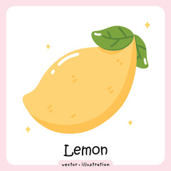 Cute Soft Lemon lime illustration vector