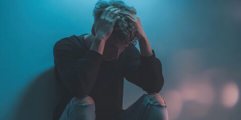 The somber teenager contemplating life in a moody, atmospheric setting.