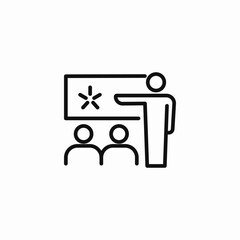 teacher and students icon icon sign vector