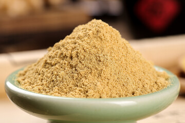 Fresh Powdered Ginger Spice in Bowl - Natural Cooking Ingredient for Kitchen and Culinary Use