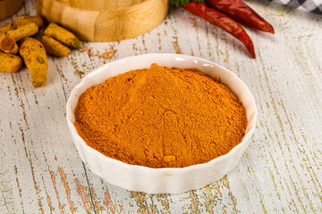 Tumeric curcuma powder for culinary