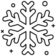 Line Art Snowflake Icon