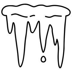 Line Art Icicles Icon