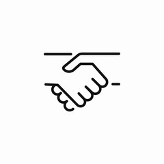two hands shaking icon sign vector