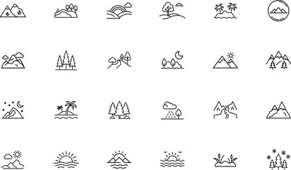 Landscapes scenery icon