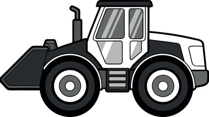 Cartoon Tractor Machine, Funny Farm Vehicle, Agriculture Tractor Cartoon, Farming Vehicle Illustration, Kids Tractor Clipart, Heavy Vehicle Cartoon, Cartoon Farming Clip, Cute Agriculture Tractor, Far
