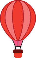 Naklejka premium Hot air balloon icon, Balloon vector design, Travel balloon silhouette, Festival balloon clipart, Balloon ride graphic, Sky adventure illustration, Floating balloon artwork, Color balloon outline, Ai