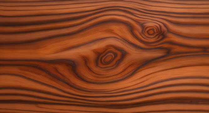 Detailed close-up view of a rich, warm-toned wood grain with intricate patterns and a prominent knot.
