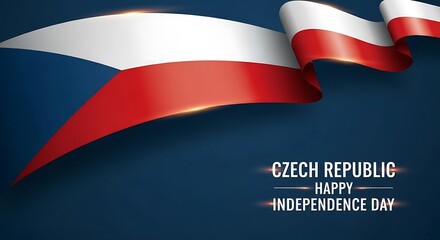Czech Republic Independence Day: Waving Flag Design Celebrates National Pride