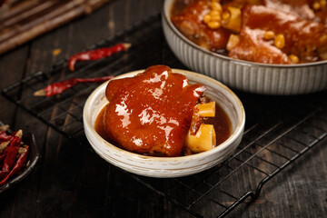 Braised Pork Knuckle in Soy Sauce - Traditional Chinese Gourmet Dish with Golden Glaze