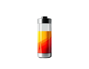 Battery icon; partially charged