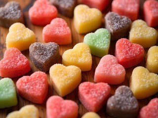 Gummy Candy Hearts Sweet Treats Food Photography 