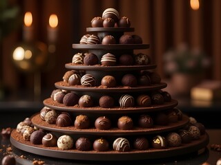 Chocolate Truffles Assortment Premium Confectionery Food Photography