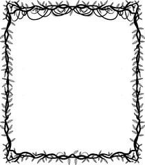 featuring a natural leaf branch frame ornament design