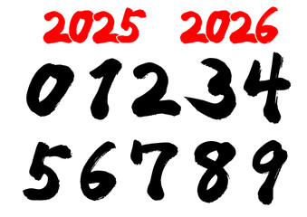 和風 筆文字 ローマ数字セット A