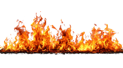 Vibrant flames dancing in a mesmerizing display of fire