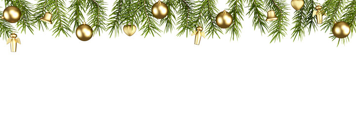 christmas background with fir branches