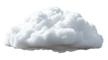 A fluffy white cloud floating against a clear sky, evoking a sense of peace and tranquility. Ideal for nature-themed projects or serene backgrounds.