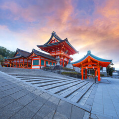 Fushimi Inari Taisha, an important Shinto shrine, famous for its thousands of vermilion torii gates...