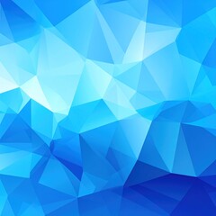 Fototapeta premium A textured polygonal illustration with light & dark blue hues creates an abstract, geometric pattern, giving a crystalline, calming, modern aesthetic