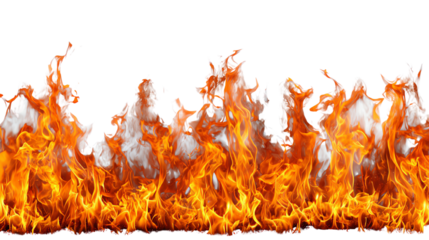 Bright and vibrant flames in various shades of orange and yellow, creating a dynamic and energetic visual. Ideal for backgrounds or thematic designs.