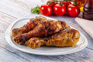 Baked chicken drumsticks with spices