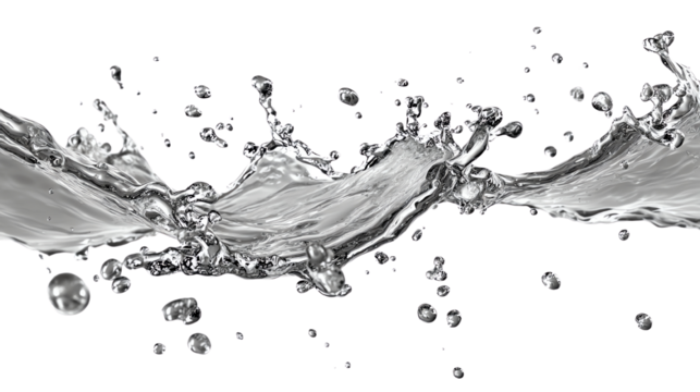 Splashing water in motion, creating a dynamic and refreshing visual that captures the energy and vitality of liquid. Perfect for beverage advertisements or health-related themes.