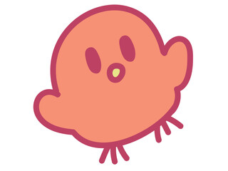 赤ひよこのカワイイベクターキャラクター